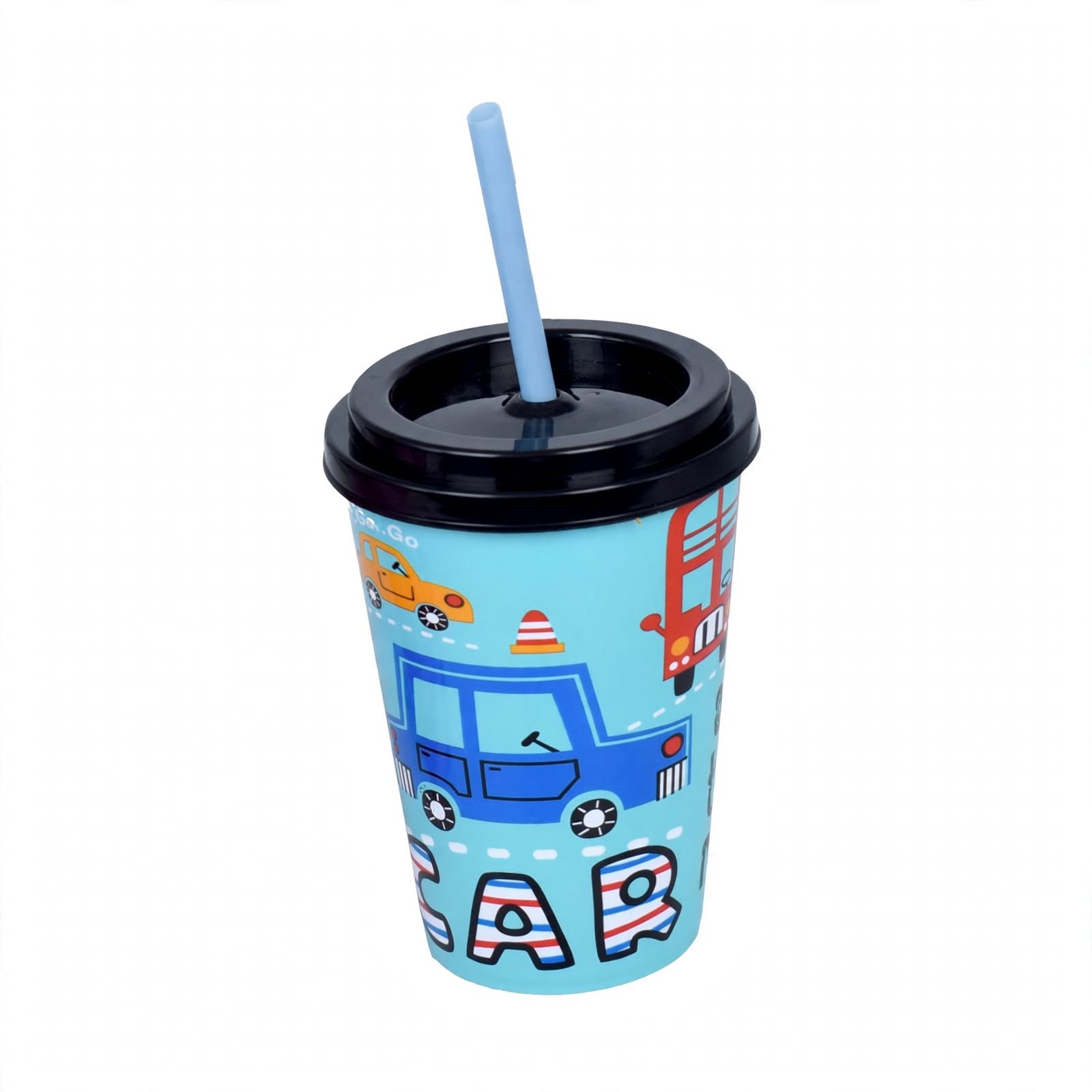 Cool Glass - Kids Tumbler Glass with Straw (Pack of 2)