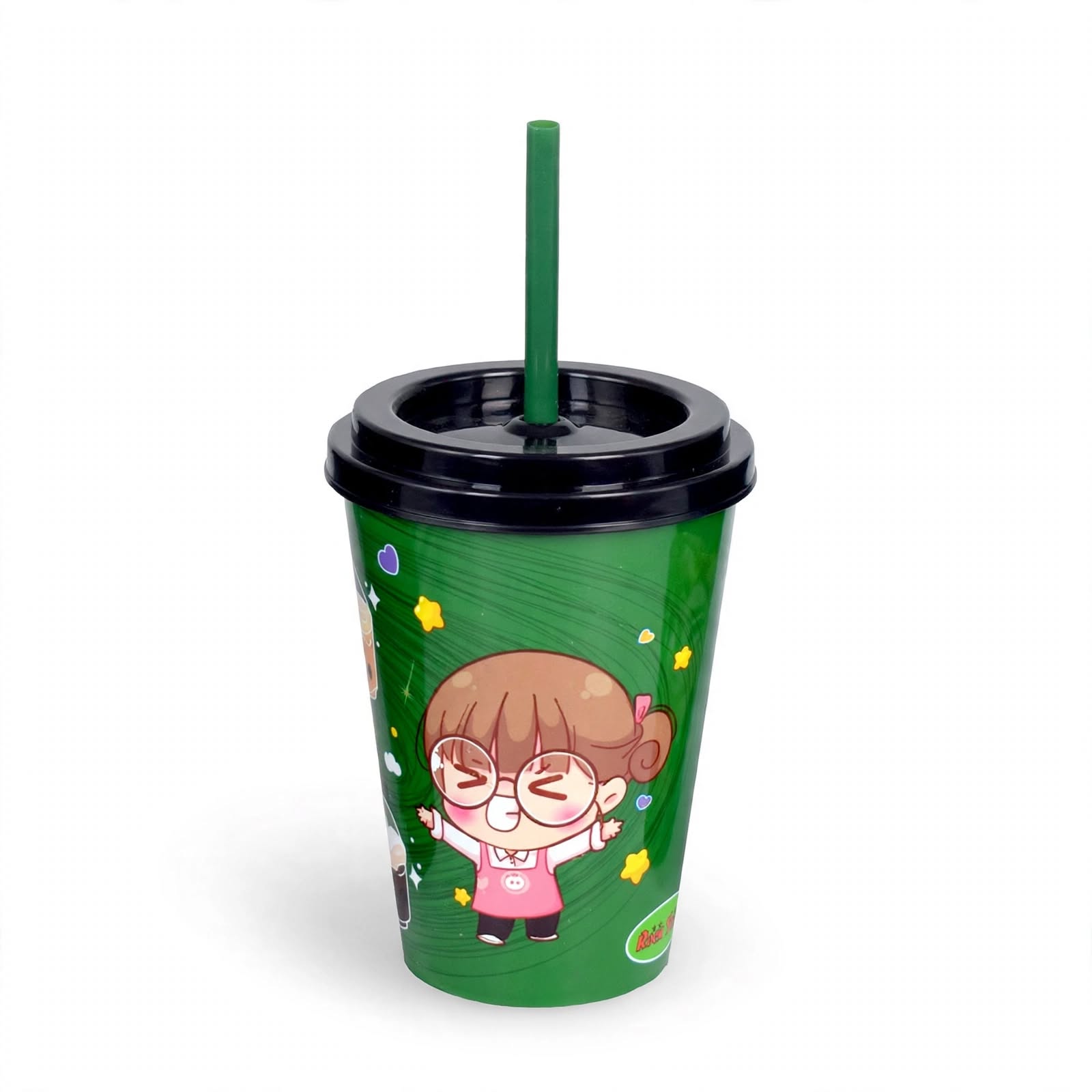 Cool Glass - Kids Tumbler Glass with Straw (Pack of 2)