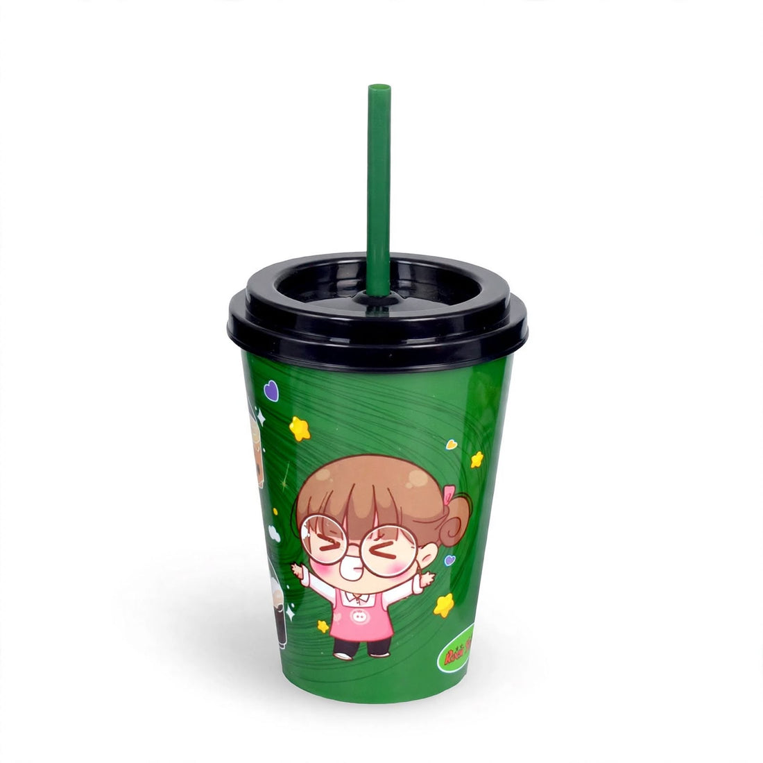 Cool Glass - Kids Tumbler Glass with Straw (Pack of 2)