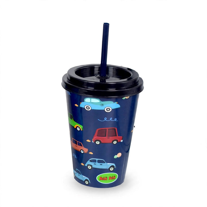 Cool Glass - Kids Tumbler Glass with Straw (Pack of 2)