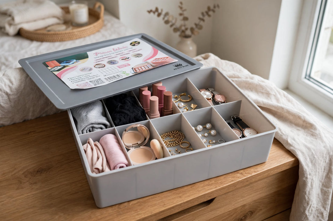 Organizer with Lid | 10 Compartment Storage Box