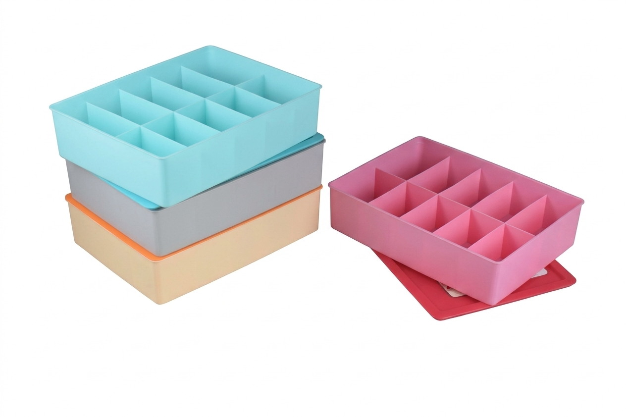 Organizer with Lid | 10 Compartment Storage Box