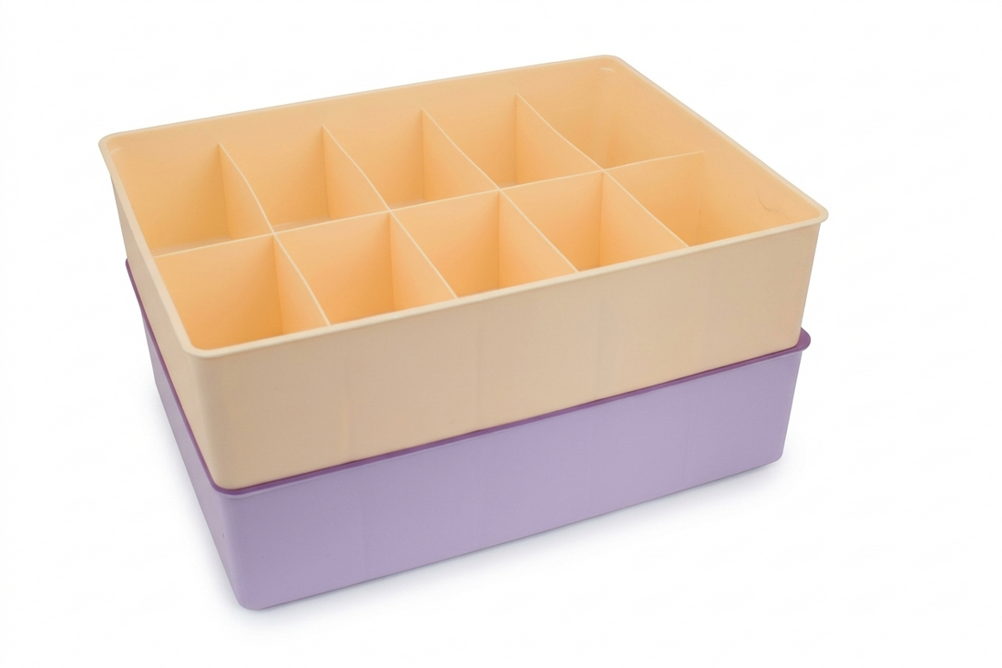 Set of Organizers with Lid | Compartments Storage Box (Pack of 3)