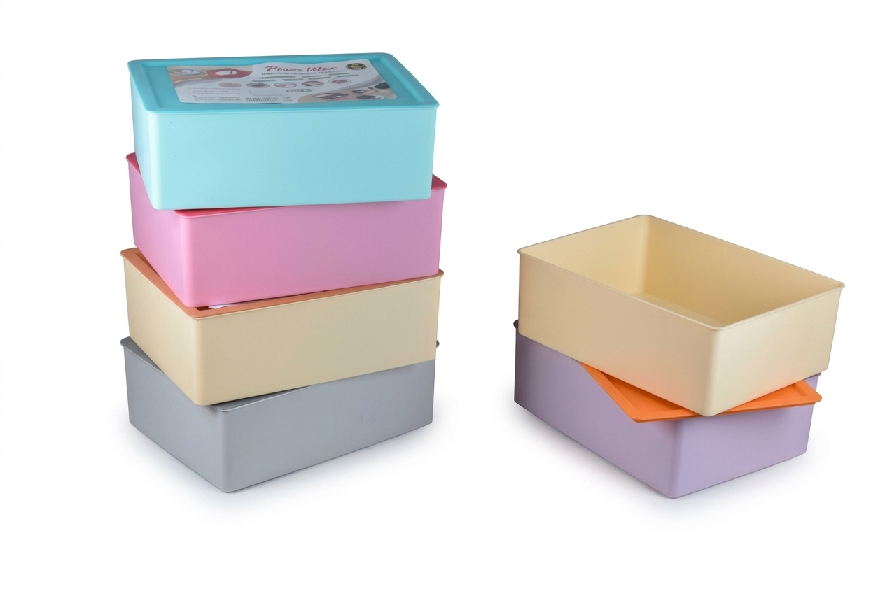 Set of Organizers with Lid | Compartments Storage Box (Pack of 3)