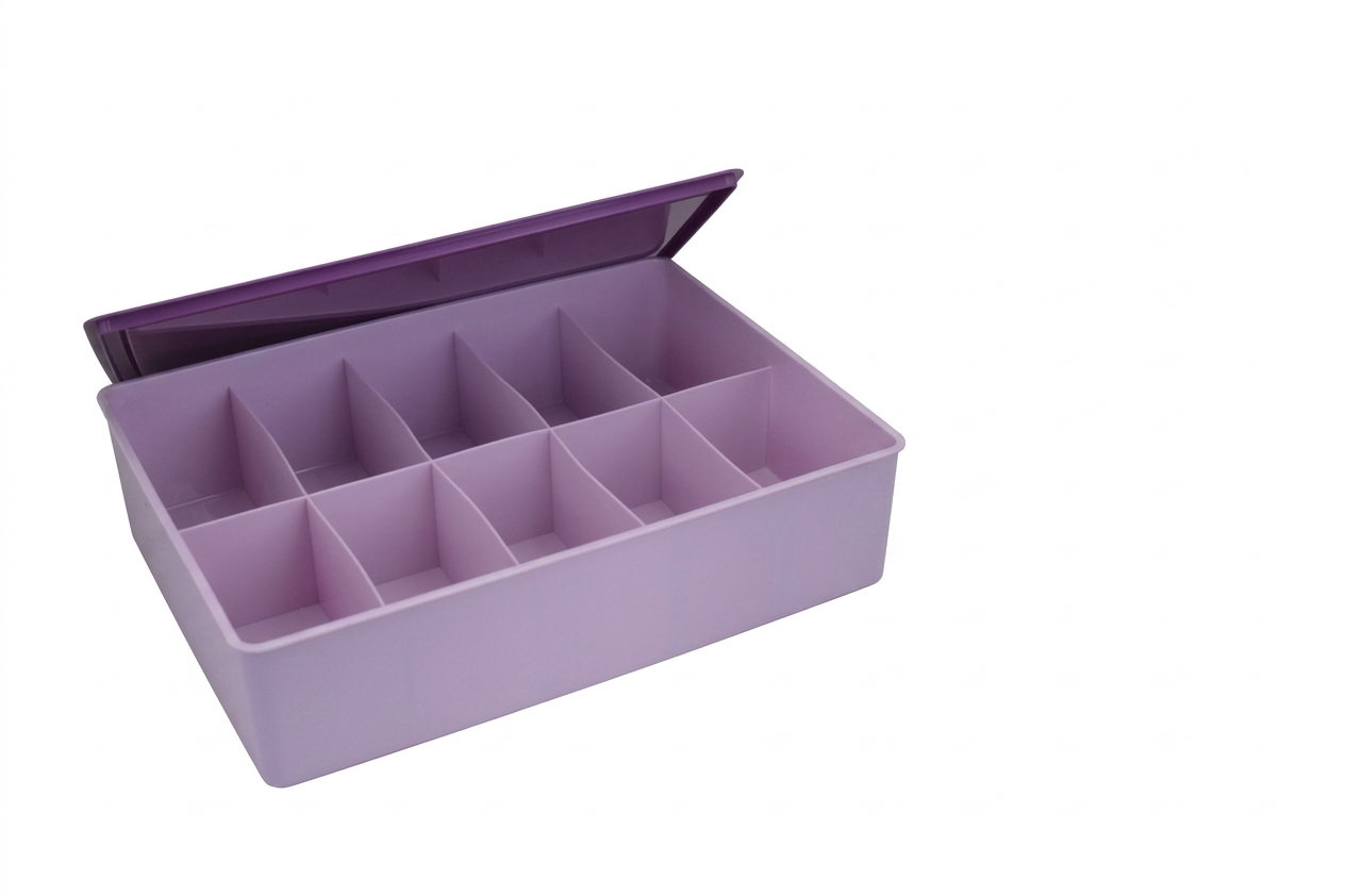Organizer with Lid | 10 Compartment Storage Box