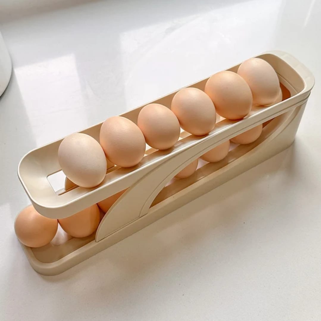 Egg Dispenser - Automatic Egg Rolling Storage Rack