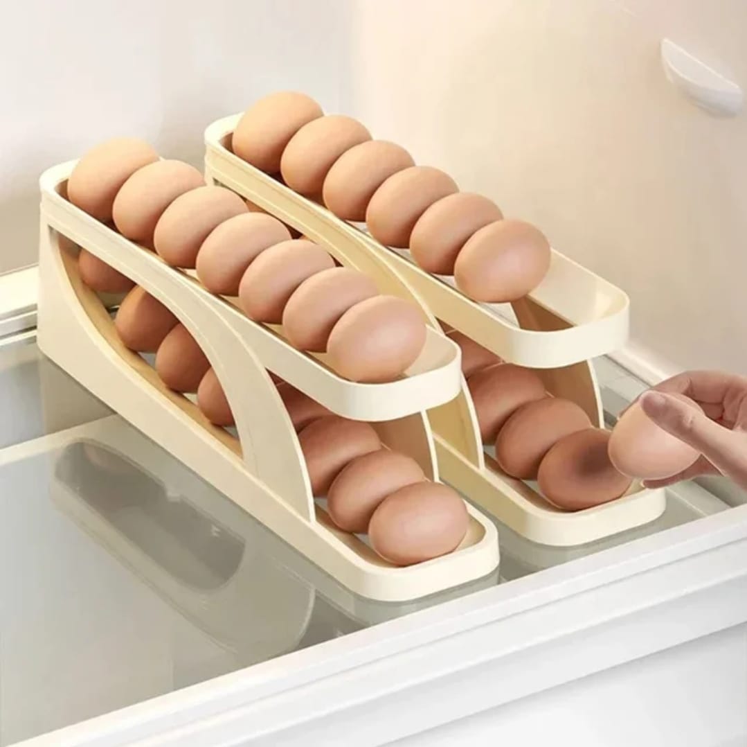 Egg Dispenser - Automatic Egg Rolling Storage Rack