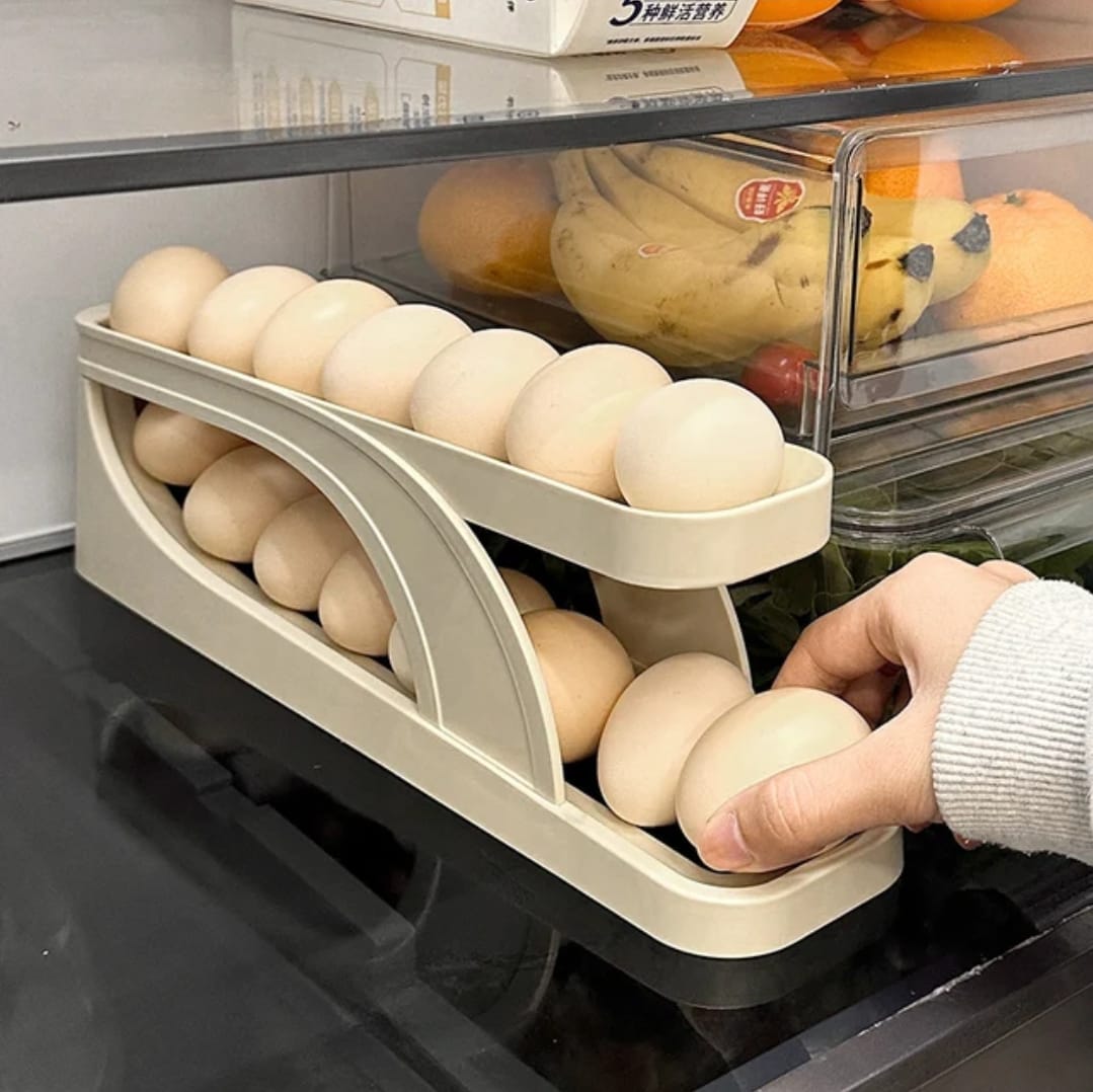 Egg Dispenser - Automatic Egg Rolling Storage Rack