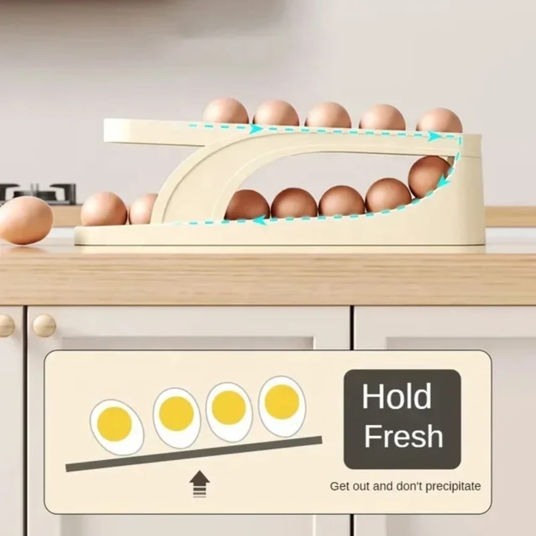 Egg Dispenser - Automatic Egg Rolling Storage Rack