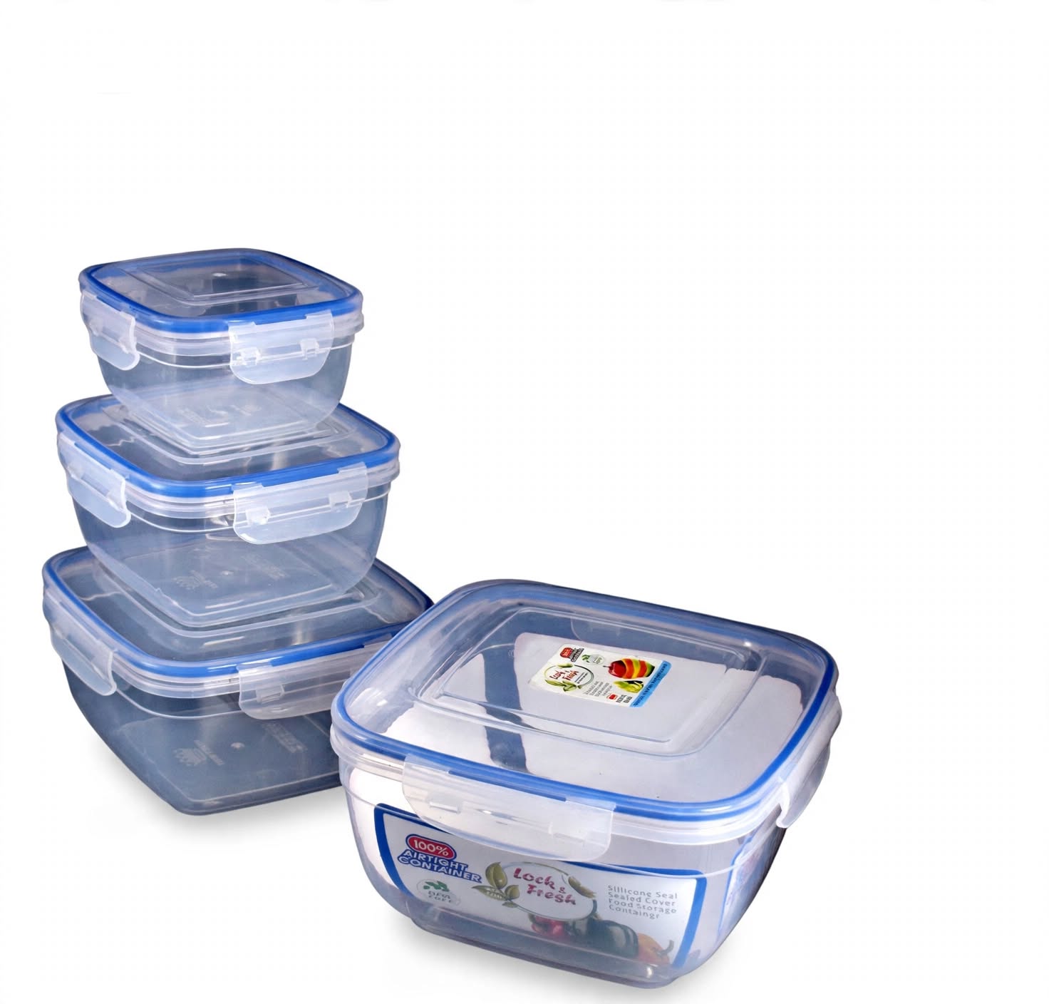 Lock & Fresh Bowl Set | 500ml, 1L, 2L, 3L | (Set of 4)