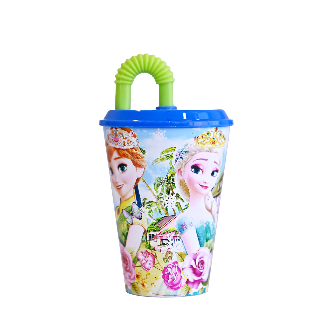Straw Glass - Kids Tumbler Glass with Straw (Pack of 2)