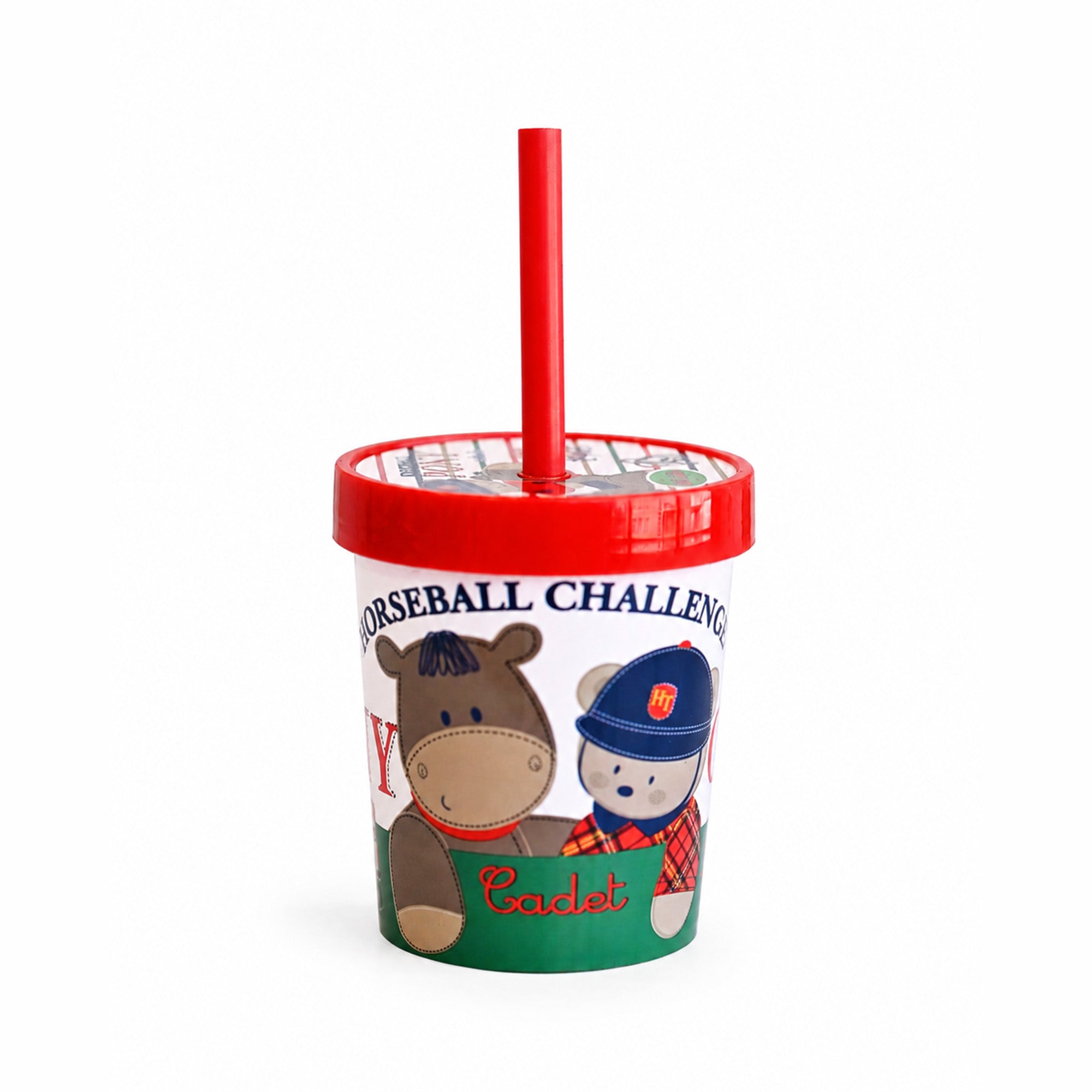 Ice Glass - Kids Tumbler Glass with Straw (Pack of 2)