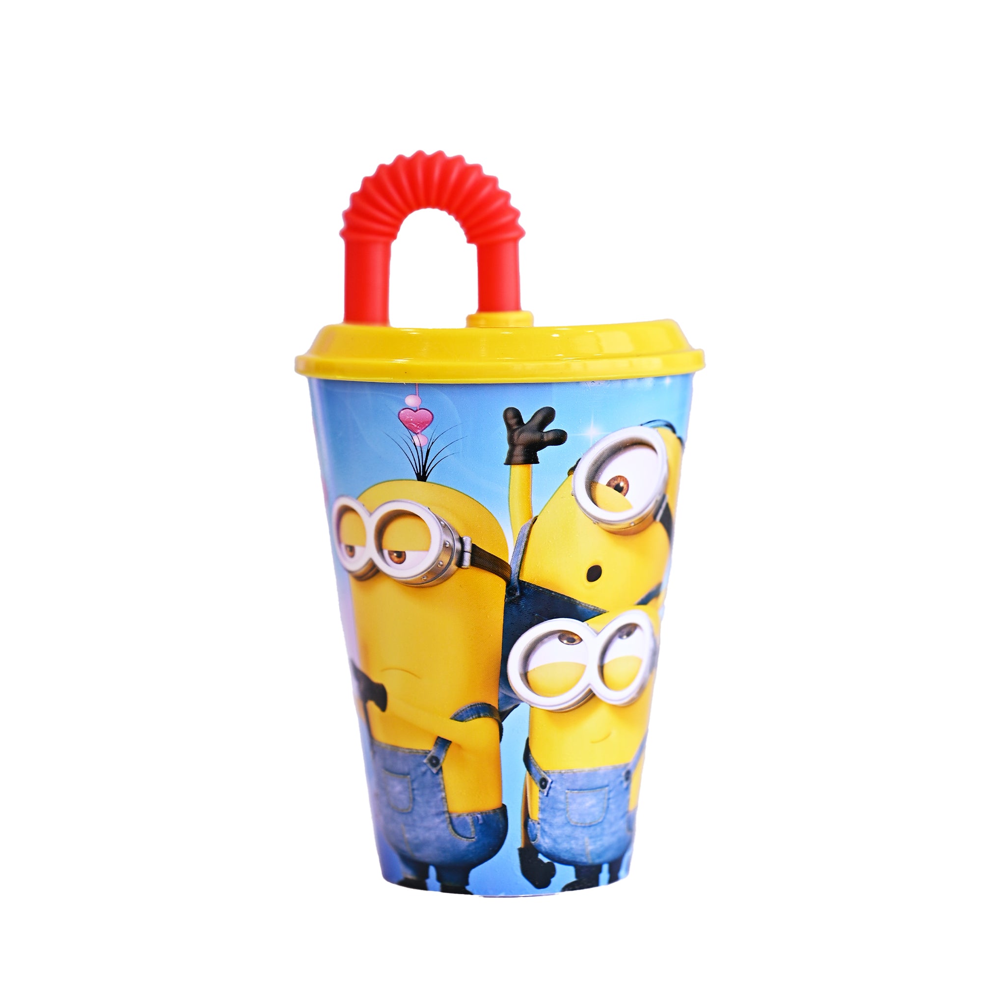Straw Glass - Kids Tumbler Glass with Straw (Pack of 2)