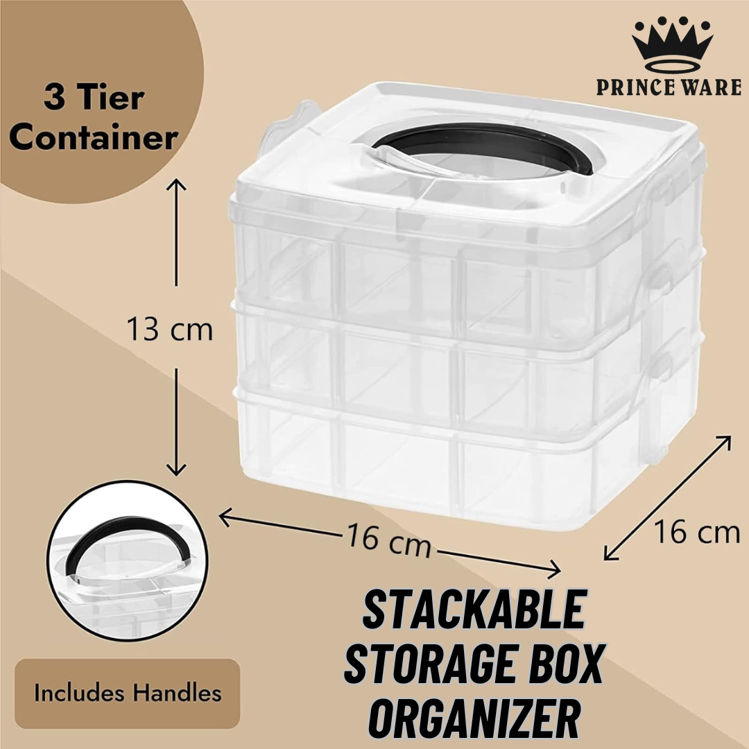 3 Layer Stackable Storage Box & Organizer