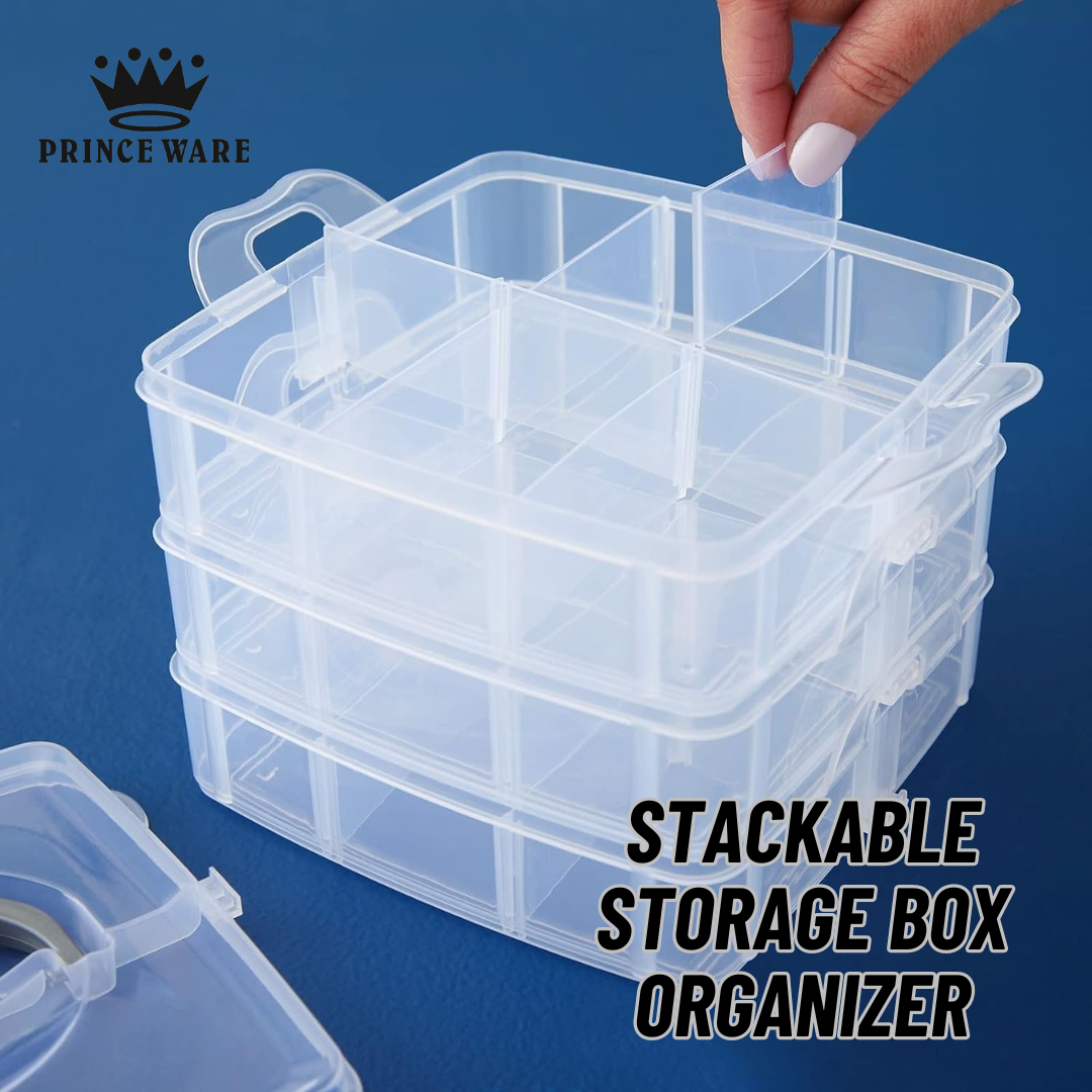 3 Layer Stackable Storage Box & Organizer