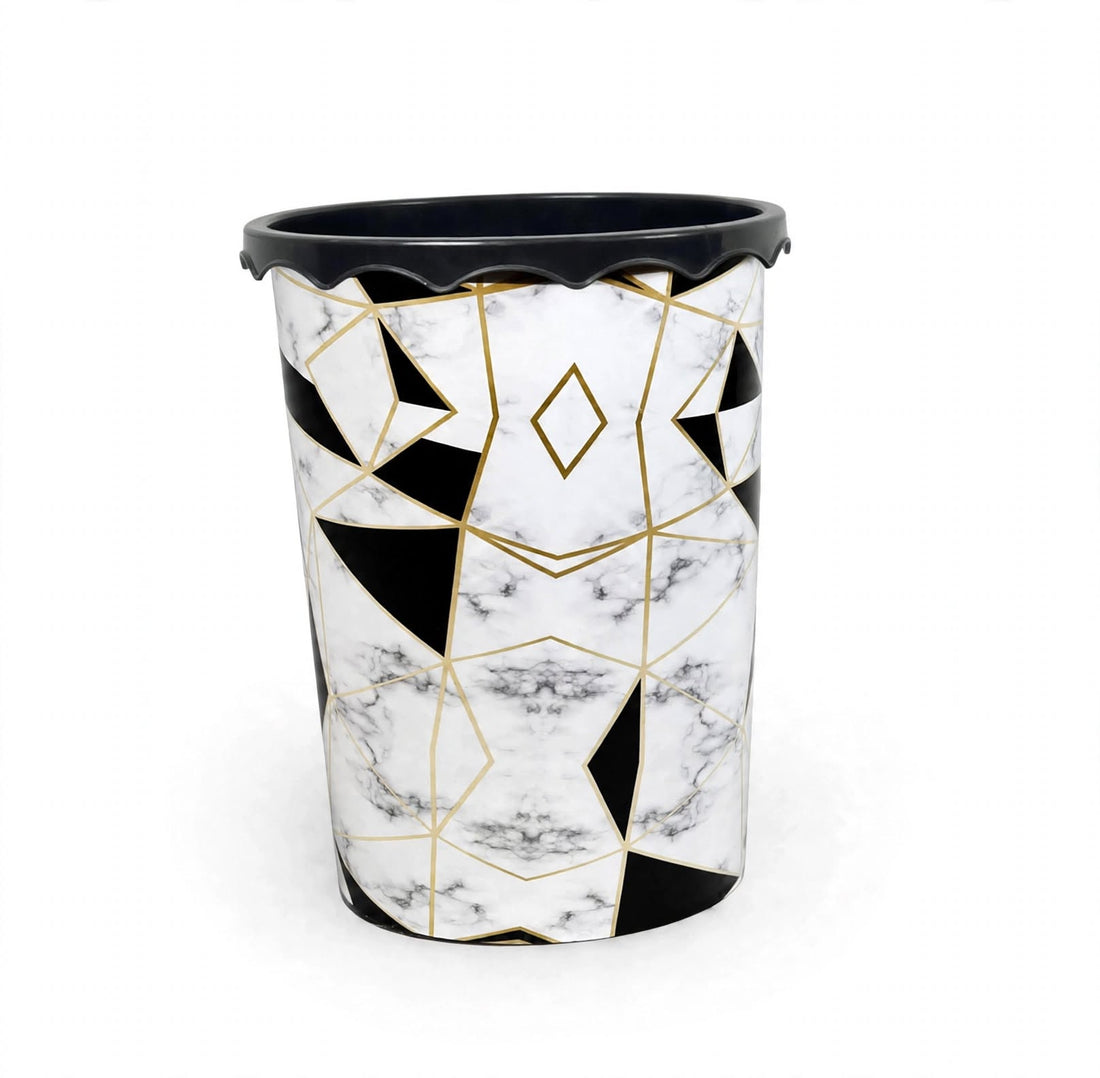 Dustbin Marble Large - 12 Liters - (Pack of 2)