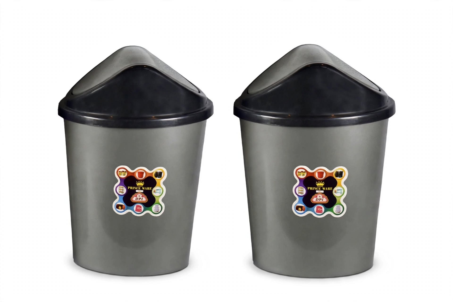 Dustbin Royal Small with Swing Lid - 09 Liters (Pack of 2)