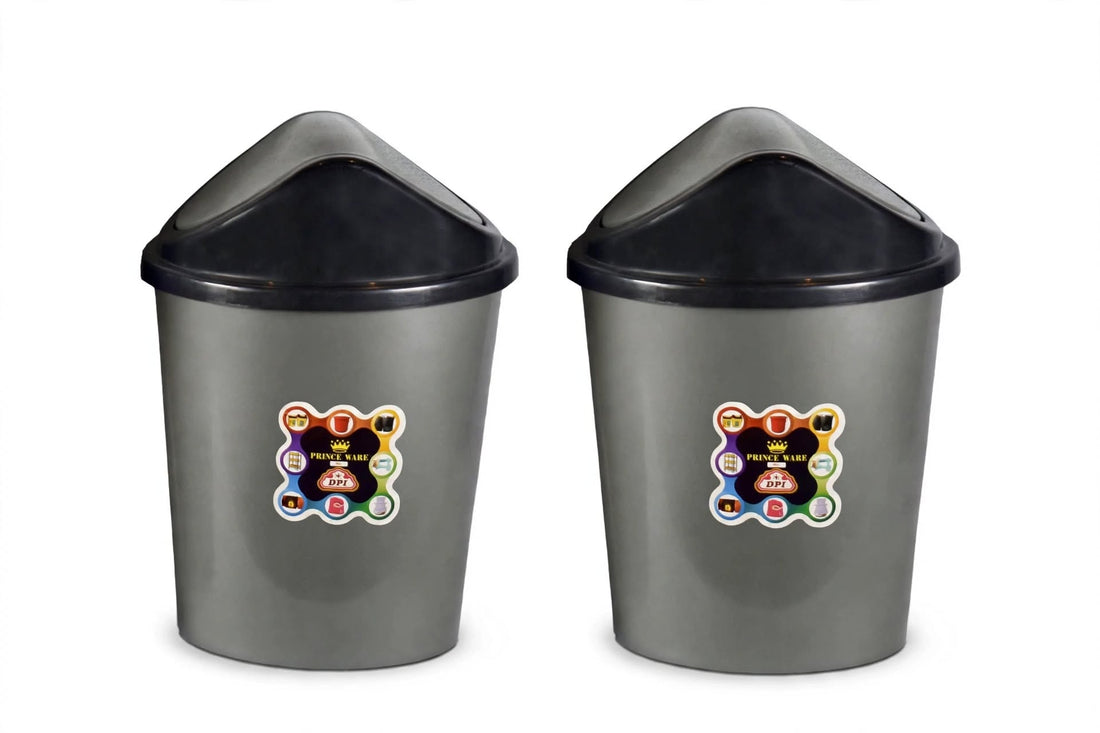 Dustbin Royal Small with Swing Lid - 09 Liters (Pack of 2)