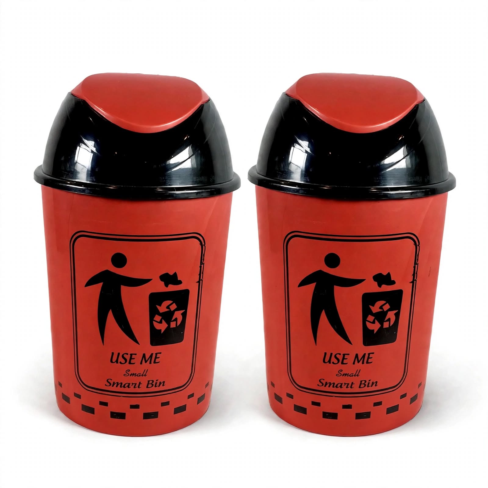 Dustbin Smart Small with Lid - 14 Liters (Pack of 2)