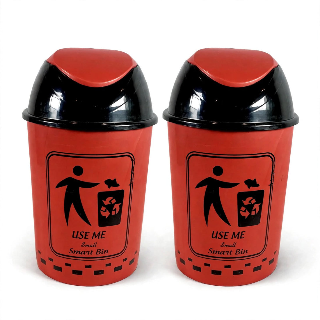 Dustbin Smart Small with Lid - 14 Liters (Pack of 2)
