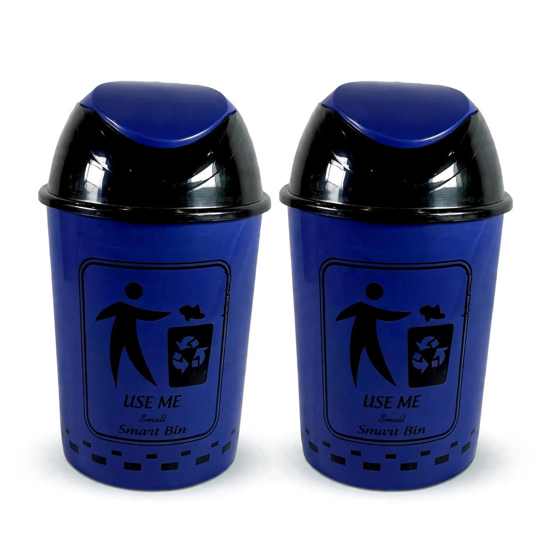 Dustbin Smart Small with Lid - 14 Liters (Pack of 2)