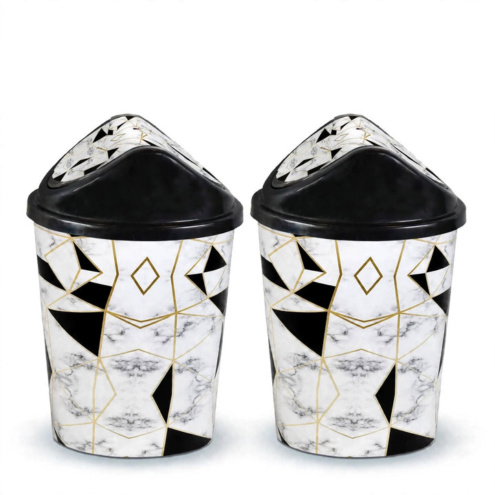 Dustbin Victoria with Swing Lid - 09 Liters (Pack of 2)