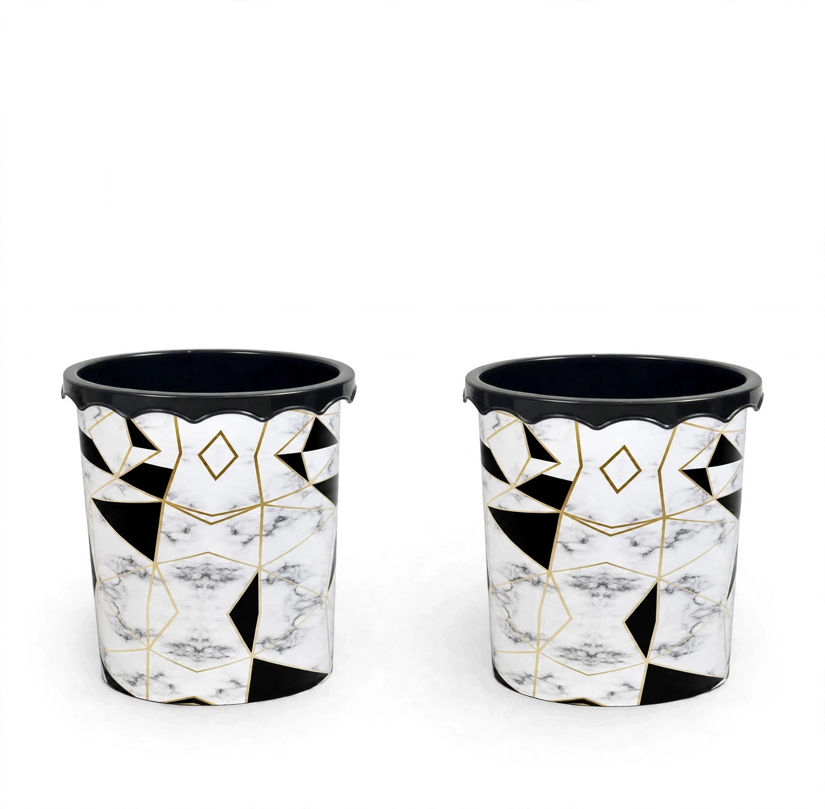 Dustbin Marble Small - 5 Liters - (Pack of 2)
