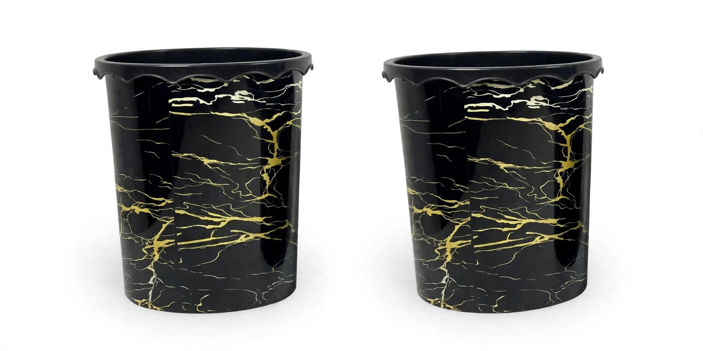 Dustbin Marble Medium - 8 Liters - (Pack of 2)