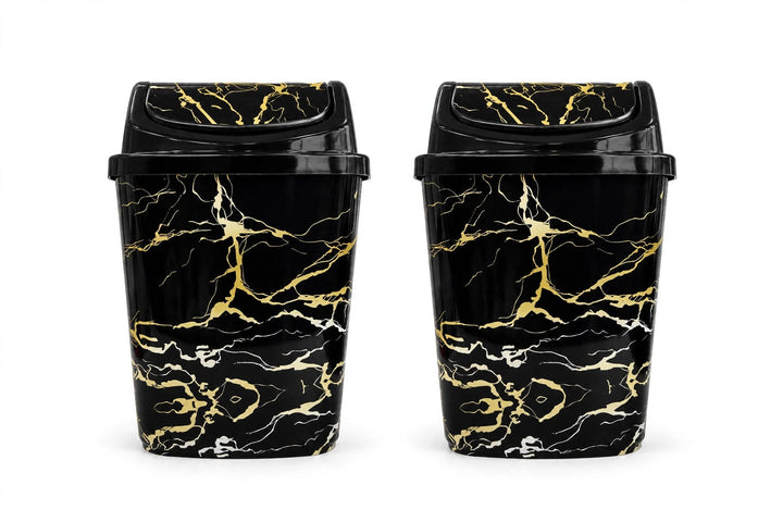 Dustbin China with Swing Lid - 13 Liters (Pack of 2)