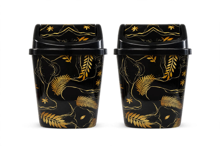 Dustbin China with Swing Lid - 13 Liters (Pack of 2)