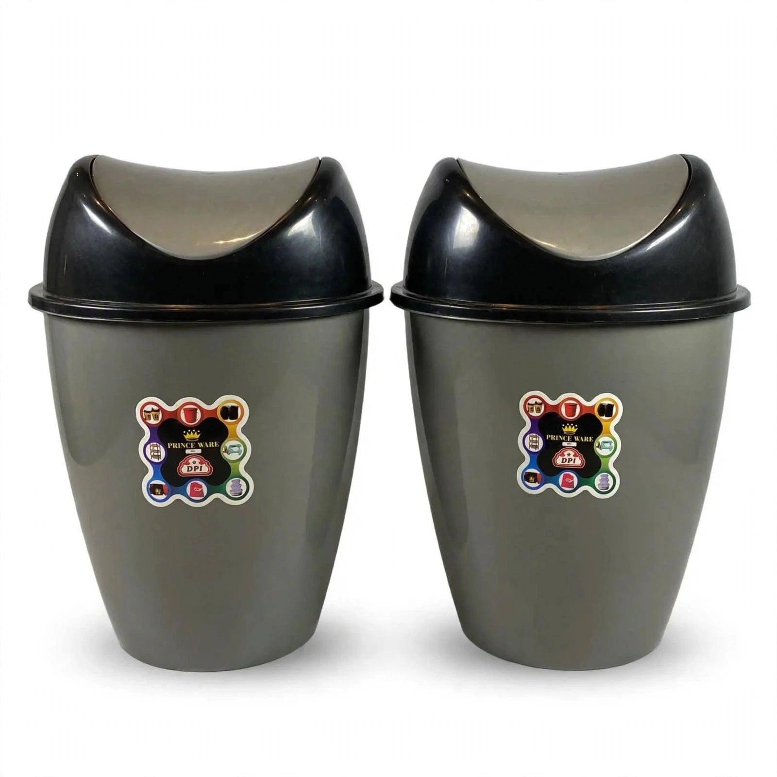 Dustbin Royal Large with Swing Lid - 18 Liters (Pack of 2)