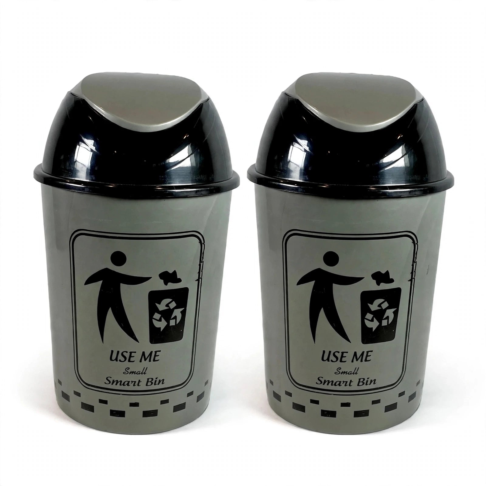 Dustbin Smart Small with Lid - 14 Liters (Pack of 2)
