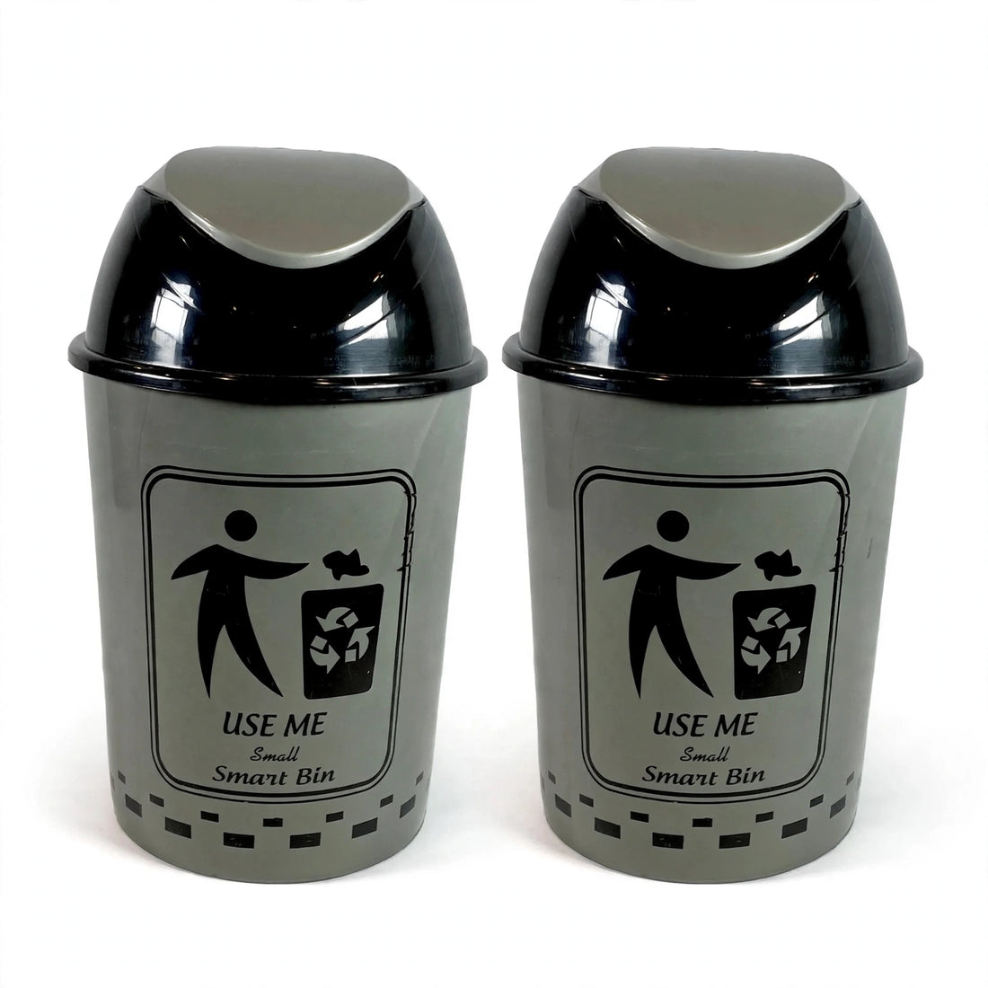 Dustbin Smart Small with Lid - 14 Liters (Pack of 2)