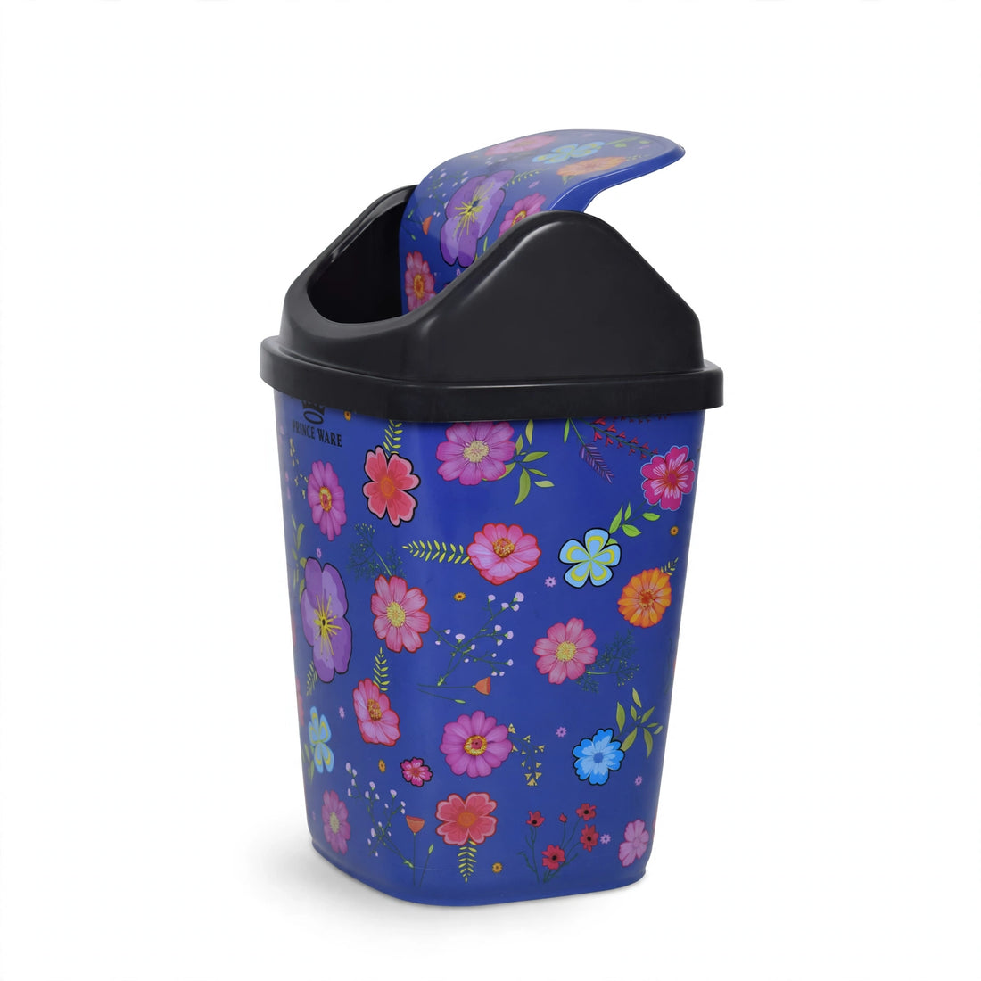 Dustbin Floral with Swing Lid - 13 Liters (Pack of 2)