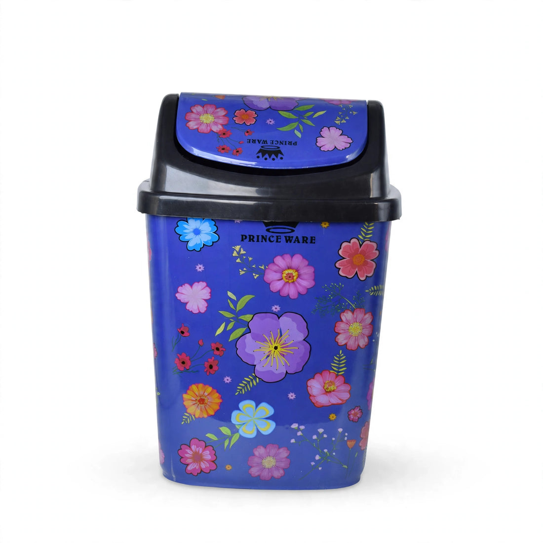 Dustbin Floral with Swing Lid - 13 Liters (Pack of 2)