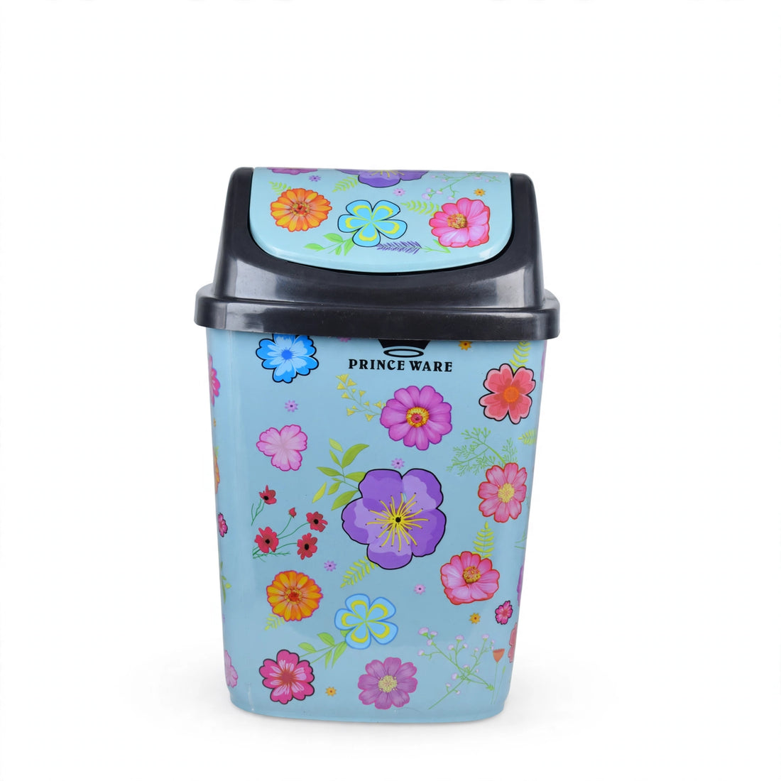 Dustbin Floral with Swing Lid - 13 Liters (Pack of 2)